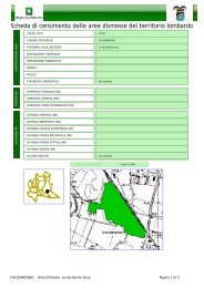 Scheda di censimento delle aree dismesse del territorio lombardo