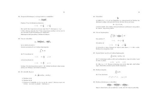 Exempelsamling Vektoranalys