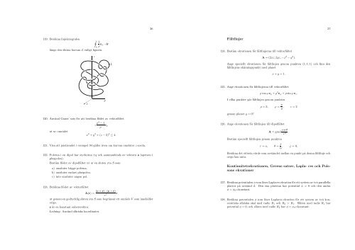 Exempelsamling Vektoranalys