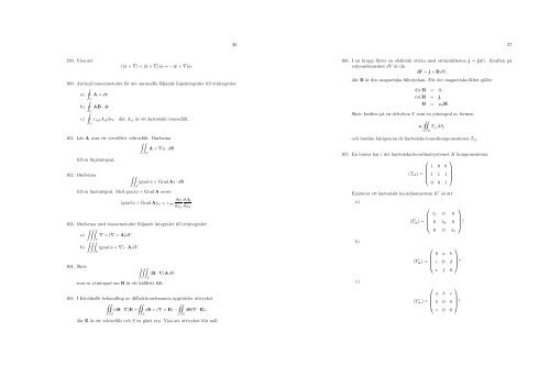 Exempelsamling Vektoranalys