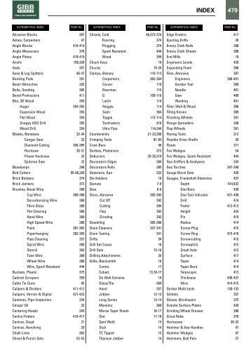 INDEX 479 - Gibb Tools