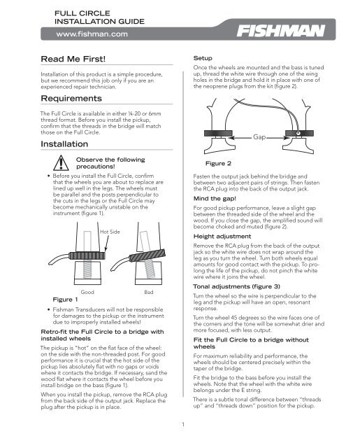 Full Circle Installation Guide - Fishman Full Circle Installation Guide - Fishman