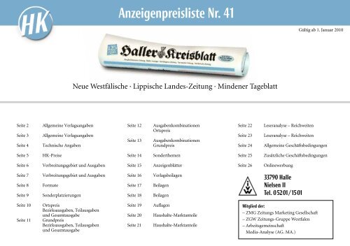 Anzeigengemeinschaft - Haller Kreisblatt