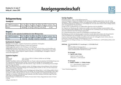 Anzeigengemeinschaft - Haller Kreisblatt
