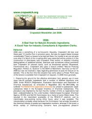 Newsletter 14 Jan 2009 - Cropwatch