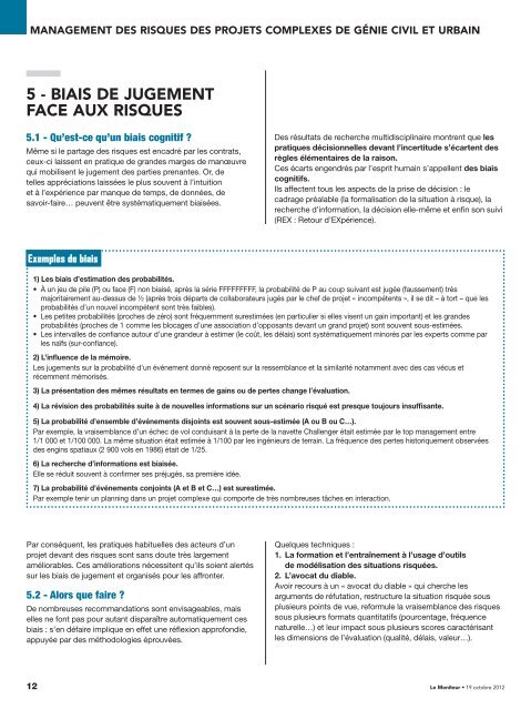 MANAGEMENT DES RISQUES - Syntec ingenierie