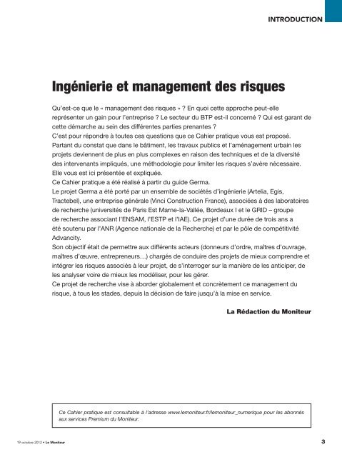 MANAGEMENT DES RISQUES - Syntec ingenierie