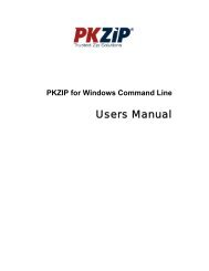 v9.0 Command Line Add-On – User's Guide - PKWare