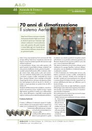 70 anni di climatizzazione Il sistema Aerferrisi - La Termotecnica