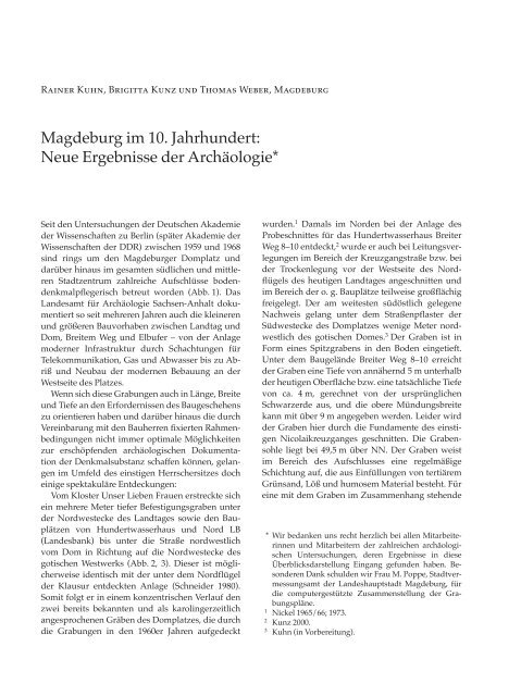 Magdeburg im 10. Jahrhundert: Neue Ergebnisse der Archäologie*