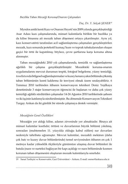 KAZI SONUÇLARI TOPLANTISI 1. CİLT - kulturvarliklari.gov.tr