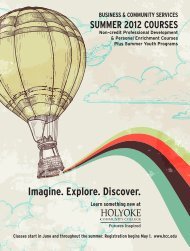 Imagine. Explore. Discover. - Holyoke Community College