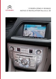 CITROÃN Zones Ã  risques - Notice - NaviDrive 3D - Navigation.com