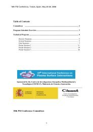 Technical programme - PSI Conference 2008 - Ciemat
