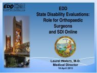 State Disability Evaluations - California Orthopaedic Association