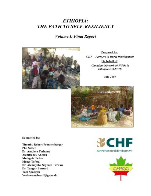 ethiopia: the path to self-resilience - Canadian Network of NGOs