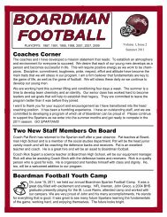 Boardman Football Youth Camp Two New Staff Members On Board ...