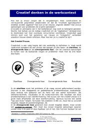 Creatief denken in de werkcontext - Mcr Bvba