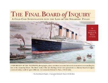 The Final Board of Inquiry - Steamship Historical Society of America