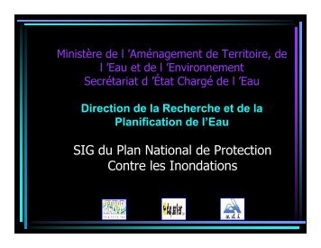 SIG du Plan National de Protection Contre les Inondations - emwis