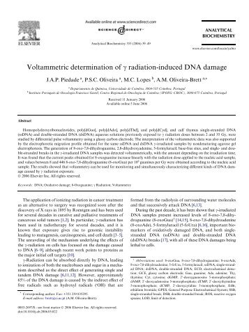 Voltammetric determination of radiation-induced DNA damage