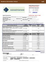 Woodshow 2010 Exhibitor's Manual - Dubai Woodshow