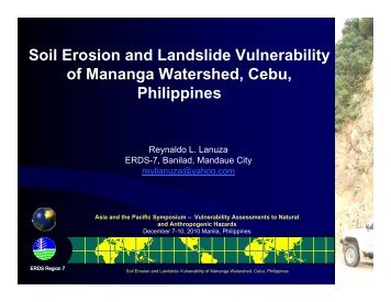 Soil Erosion and Landslide Vulnerability of Mananga Watershed ...