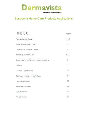 Sesderma Home Care Products Applications - Dermavista.com
