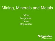 Mining, Minerals and Metals - Schneider Electric
