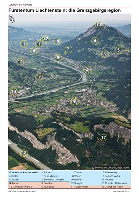 FÃ¼rstentum Liechtenstein - Luftbilder der Schweiz