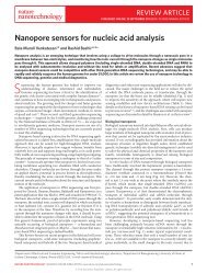 Nanopore sensors for nucleic acid analysis - University of Illinois at ...
