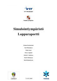 Simulointiympäristö Loppuraportti - University of Vaasa