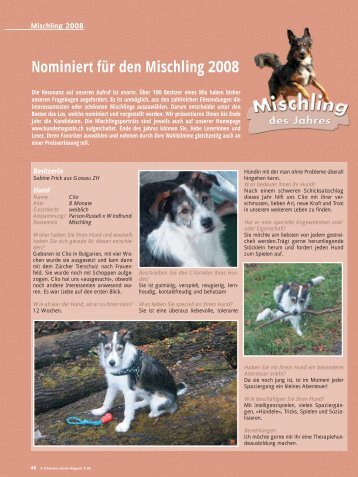 Nominiert für den Mischling 2008