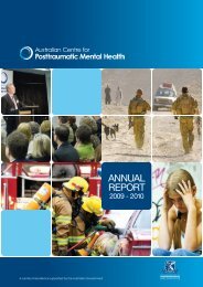 AnnuAl RepoRt - Australian Centre for Posttraumatic Mental Health