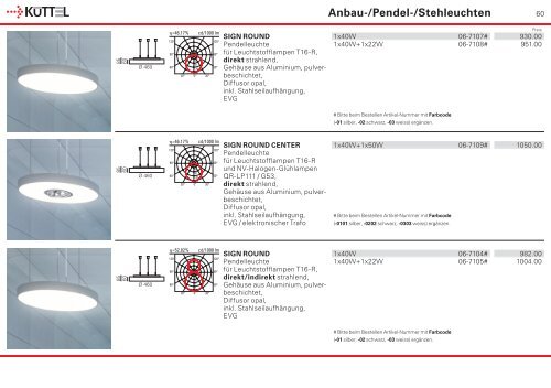 Anbau-/Pendel-/Stehleuchten