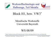 Block H1, bzw. VW3* - Lehrstuhl Metallische Werkstoffe - Universität ...