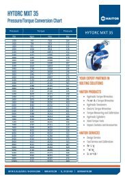 Hytorc MXT 35 Torque Chart - Haitor