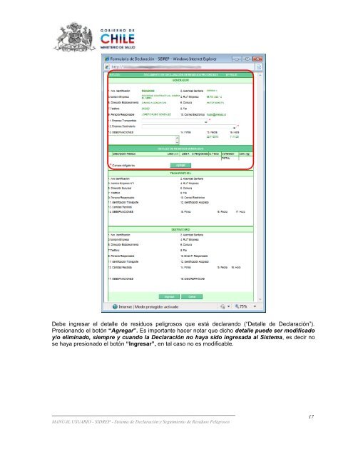 Manual usuario SIDREP - SEREMI de Salud - Ministerio de Salud