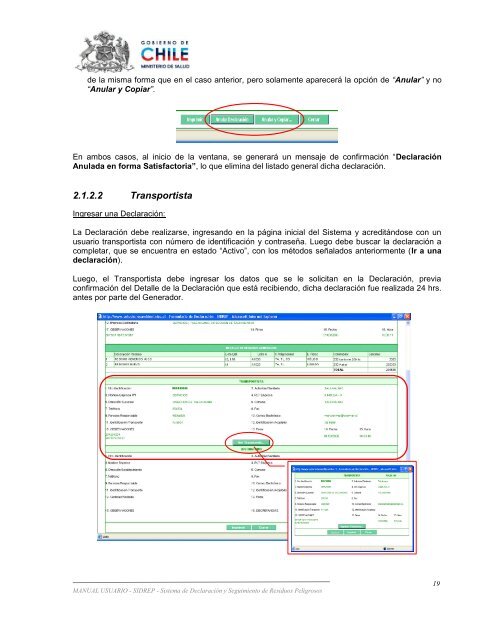 Manual usuario SIDREP - SEREMI de Salud - Ministerio de Salud