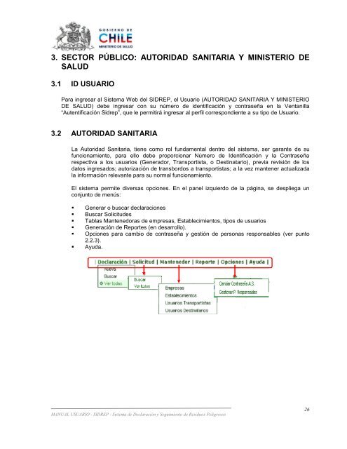 Manual usuario SIDREP - SEREMI de Salud - Ministerio de Salud