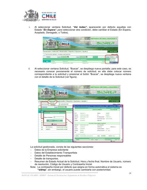 Manual usuario SIDREP - SEREMI de Salud - Ministerio de Salud