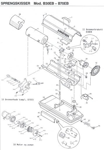 Master B30/B70EB m/115V trafo deleliste