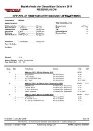 Bezirksfinale der OberpfÃ¤lzer Schulen 2011 RIESENSLALOM ...