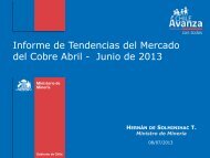 Informe de Tendencias del Mercado del Cobre Abril - Junio de 2013