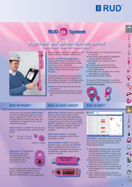 LIFTING AND LASHING POINT COLLECTION - RUD