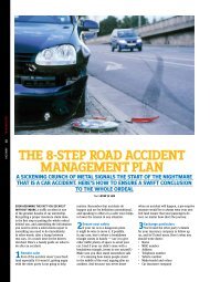 The 8-sTep Road accidenT ManageMenT plan