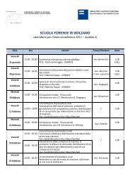 SCUOLA FORENSE DI BOLZANO - Ordine degli Avvocati di Bolzano