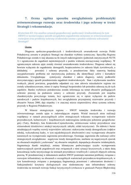 Prognoza oddziaływania na środowisko - Województwo Małopolskie