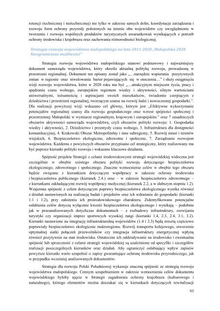 Prognoza oddziaływania na środowisko - Województwo Małopolskie