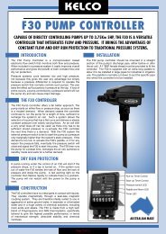 Download a datasheet for the Kelco F30 Pump Controller ... - PVL Ltd